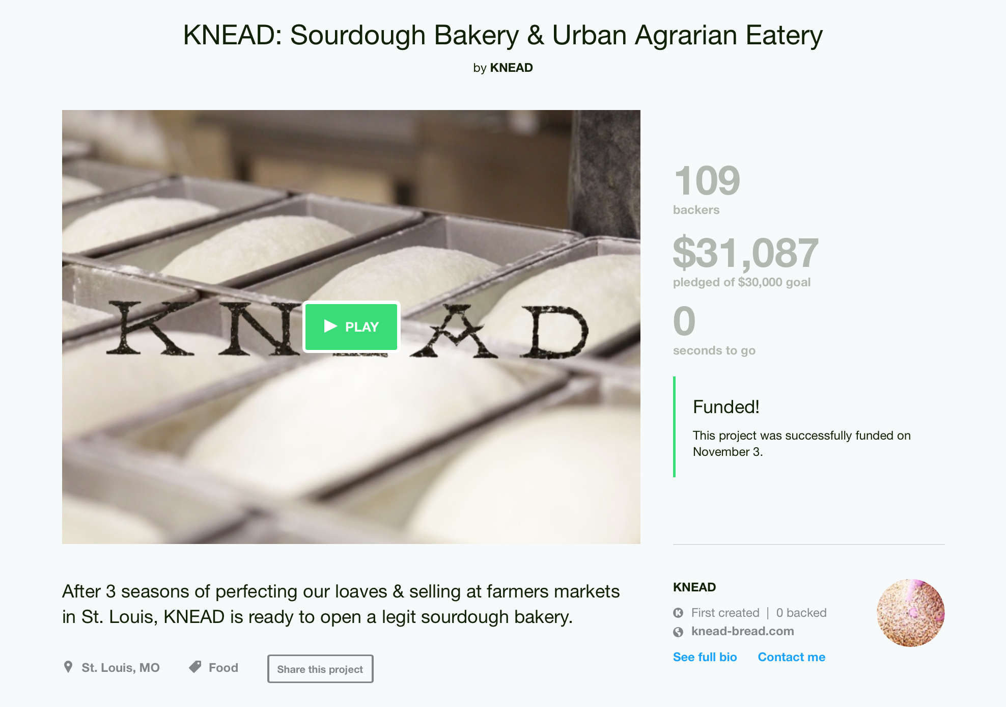 KNEAD Kickstarter